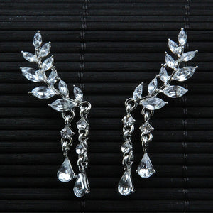 Women's Angel Wings Stud Earrings Rhinestone