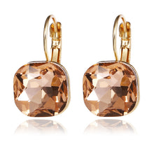 Load image into Gallery viewer, crystal earrings Gold Color 100% Austrian Rhinestone