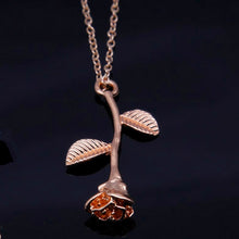 Load image into Gallery viewer, New Pink Rose Gold Flower Choker Statement Necklace