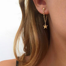 Load image into Gallery viewer, H02 Blue stars earrings Long Tassel Dangle Earrings For Women