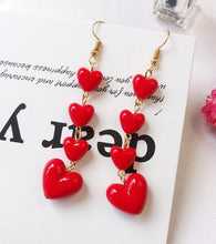 Load image into Gallery viewer, H02 Blue stars earrings Long Tassel Dangle Earrings For Women