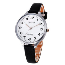Load image into Gallery viewer, Watch Women Casual Checkers Faux Leather Quartz Analog