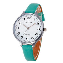 Load image into Gallery viewer, Watch Women Casual Checkers Faux Leather Quartz Analog
