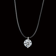 Load image into Gallery viewer, Zircon Necklace And Invisible Transparent Fishing Line Simple Pendant Necklace Jewelry