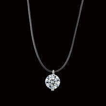 Load image into Gallery viewer, Zircon Necklace And Invisible Transparent Fishing Line Simple Pendant Necklace Jewelry
