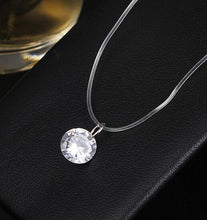 Load image into Gallery viewer, Zircon Necklace And Invisible Transparent Fishing Line Simple Pendant Necklace Jewelry