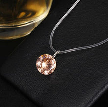 Load image into Gallery viewer, Zircon Necklace And Invisible Transparent Fishing Line Simple Pendant Necklace Jewelry