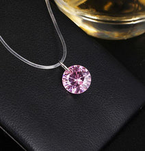Load image into Gallery viewer, Zircon Necklace And Invisible Transparent Fishing Line Simple Pendant Necklace Jewelry