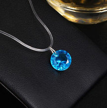 Load image into Gallery viewer, Zircon Necklace And Invisible Transparent Fishing Line Simple Pendant Necklace Jewelry
