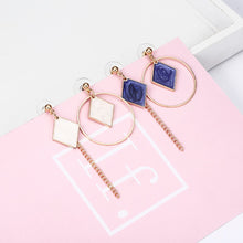 Load image into Gallery viewer, Asymmetric Square Stud Earrings