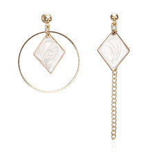 Load image into Gallery viewer, Asymmetric Square Stud Earrings