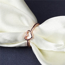 Load image into Gallery viewer, 2018 New Fashion Rose Gold Color Heart Shaped Wedding Ring for Woman