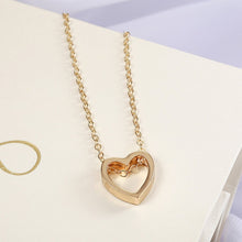 Load image into Gallery viewer, Fashion Design Black Heart Necklace Gold Silver color simple