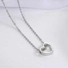 Load image into Gallery viewer, Fashion Design Black Heart Necklace Gold Silver color simple