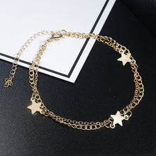Load image into Gallery viewer, Multi Layer gold/silver Star Pendant Chain Ankle Foot Beach leg Bracelet Charm Jewelry Gift
