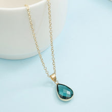 Load image into Gallery viewer, Simple Water Drop Design Crystal Pendant Necklace