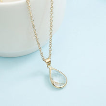 Load image into Gallery viewer, Simple Water Drop Design Crystal Pendant Necklace