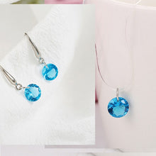 Load image into Gallery viewer, Simple Water Drop Design Crystal Pendant Necklace