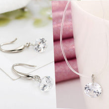 Load image into Gallery viewer, Simple Water Drop Design Crystal Pendant Necklace