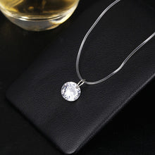 Load image into Gallery viewer, Simple Water Drop Design Crystal Pendant Necklace