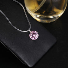 Load image into Gallery viewer, Simple Water Drop Design Crystal Pendant Necklace