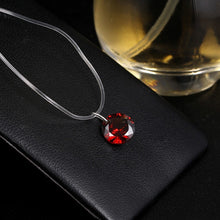 Load image into Gallery viewer, Simple Water Drop Design Crystal Pendant Necklace