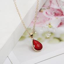 Load image into Gallery viewer, Hot Fashion Crystal Blue/red/pink white Water Drop Necklace