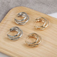 Load image into Gallery viewer, Semi-circle Open circle earrings Women