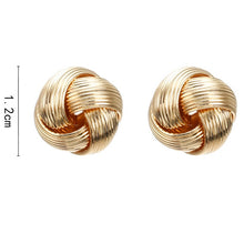 Load image into Gallery viewer, Vintage Exaggeration gold twisted Stud earrings for women