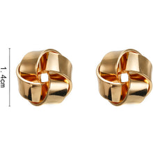 Load image into Gallery viewer, Vintage Exaggeration gold twisted Stud earrings for women